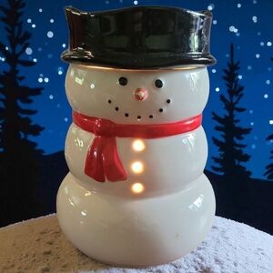 Candle Warmer Holiday Collection Christmas Snowman Illumination Fragrance